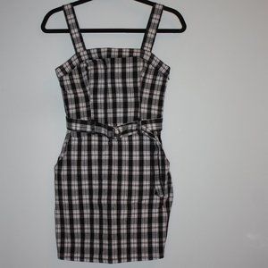 Hollister Belted Plaid Mini Dress (XS) (NWT)
